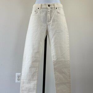 Saint Laurent White Denim Five Pocket Jean